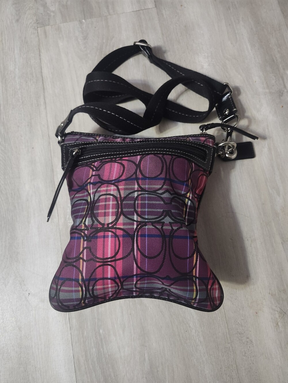 Coach Poppy Tartan Plaid Swingpack Crossbody